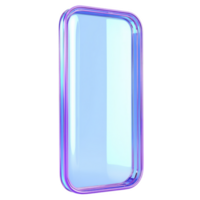 Sleek, futuristic smartphone with transparent design and glowing edges, showcasing modern and innovative look. device appears to be floating, emphasizing its advanced technology png
