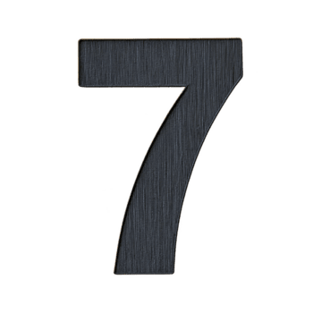 di grandi dimensioni, strutturato nero numero Sette sta prominente contro trasparenza sfondo, in mostra grassetto e moderno design. numero superficie Caratteristiche delicato verticale linee, aggiungendo profondità e interesse png