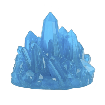 grappe de vibrant bleu cristaux avec pointu, angulaire formations, exsudant mystique et serein aura. translucide qualité et complexe détails faire il visuellement captivant png