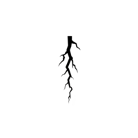 This features stylized black lightning bolt plain background, symbolizing power and energy. design is simple yet striking, capturing essence of electricity and nature force.lightning bolt plain png