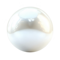 Shiny, smooth white sphere with reflective surface, resembling pearl, isolated on transparency background. sphere glossy finish creates sense of elegance and simplicity png