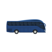 Blue coach bus with sleek design and tinted windows is depicted in side view. bus features multiple wheels and streamlined shape, ideal for long distance travel png