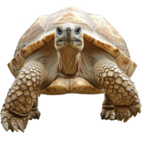 Large tortoise with textured shell and rough skin walks forward, showcasing its sturdy legs and determined expression. detailed patterns on its shell and skin are highlighted png
