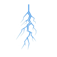 Stylized blue lightning bolt with jagged edges on transparency background, symbolizing energy and power. design is simple yet striking, capturing essence of electricity png