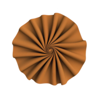 circular, espiral padronizar com texturizado, Castanho tecido Projeto cria dinâmico e artístico visual efeito. dobras irradiar a partir de Centro, adicionando profundidade e movimento png