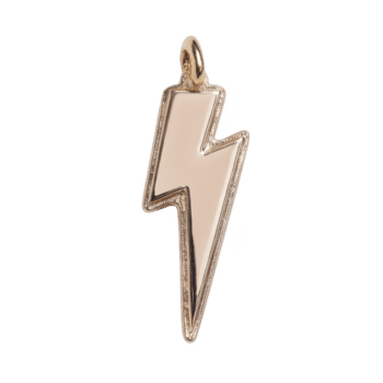 goud bliksem bout hanger met strak ontwerp, perfect voor toevoegen tintje van gespannen stijl naar ieder kleding. hanger Kenmerken gepolijst af hebben en lus voor gemakkelijk hechting png