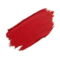 Vibrant red brushstroke of paint on transparent background, showcasing texture and bold color. Perfect for artistic and creative projects png