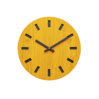 Round wooden wall clock with natural finish features black hour markers and hands, creating minimalist and modern design. clock simplicity adds elegance to any room png