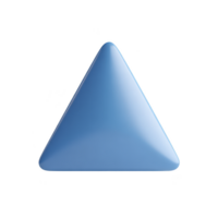 Smooth, glossy blue triangle stands out against plain background, showcasing its geometric simplicity and modern design. shape clean lines and vibrant color evoke sense of calm and balance png