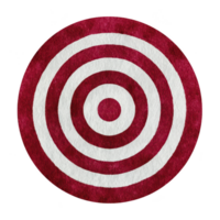 Red and white circular target with concentric rings creates bold visual impact. design is simple yet striking, often used for aiming or focus related themes png