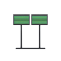 Two green striped signs on black stands are displayed side by side, suitable for indoor or outdoor use. signs are designed for clear visibility and easy information display png