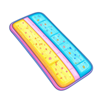 colorida retangular caso Projeto com pastel brilhar png