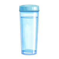 Light Blue Water Bottle Illustration with Transparent Background png