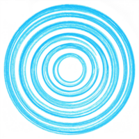Abstract Concentric Blue Circles on Transparent Background png