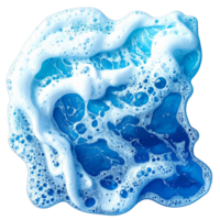 Abstract Blue and White Foam Texture with Bubbles png