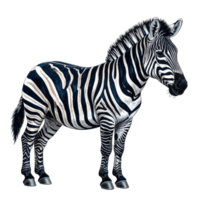 Striped Zebra on Transparent Background png