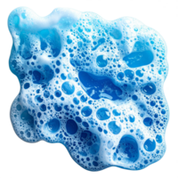 Blue and White Soap Foam Texture on Transparent Background png