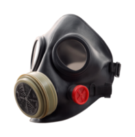 Industrial respirator gas mask with filters for safety and protection png