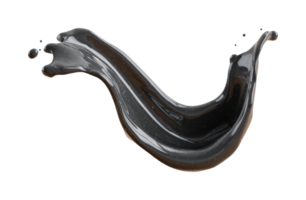 Abstract splash of glossy liquid in dynamic motion png