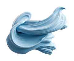 Swirling blue paint stroke creating abstract fluid shape png