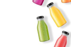 colorful bottles of beverages vector