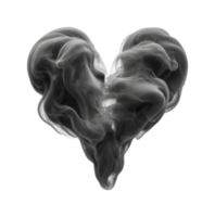 Smoke forming heart shape against black background png