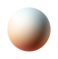 Smooth gradient sphere with soft warm tones and subtle texture png