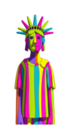 Colorful abstract statue of liberty interpretation png