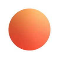 Gradient sphere with orange to peach transition png