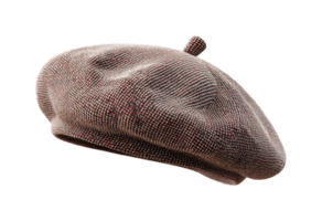 Textured wool beret with subtle patterns png