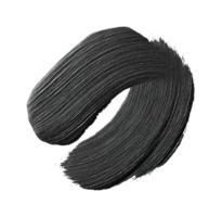 Abstract art with dynamic black paint brushstroke on solid background png