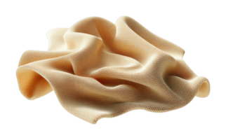 Abstract twisted fabric shape with intricate texture design png