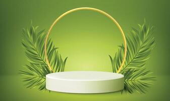Podium Frame with gadient color vector