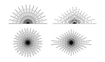 Sunburst Emblem Elements vector