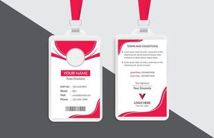 Professional name badge design template vector