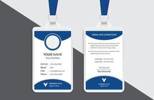 Professional ID card design example vector
