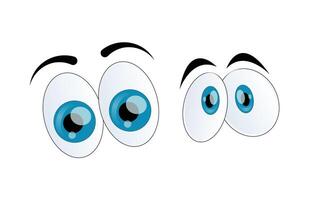 Funny Eyes with Eyebrows for Comic Characters vector