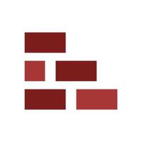 Brick Wall Symbol in Flat Style for Graphics vector
