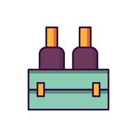 Wine in Box Filled Outline Sign for Graphic and Web Design, Apps, Adverts, Various Cards vector