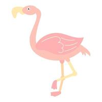 Cute Pink Flamingo Simple Minimal Illustration vector