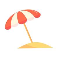Illustration of a Beach Umbrella on Sand vector