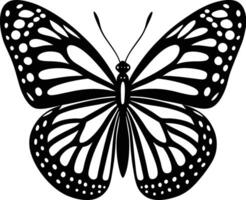 Black and White Monarch Butterfly Illustration Elegant Insect Line Art Design butterfly silhouette vector