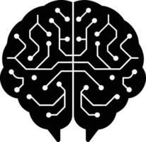 Artificial Intelligence Brain Circuitry Network Technology Concept, Futuristic Digital Innovation Illustration. vector