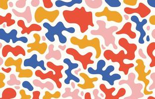 seamless pattern trendy color cloud and liquid shapes style design background vector