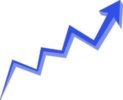 a graph showing an upward trend vector