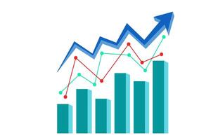 a graph chart vector