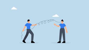 4k animation of business manager listens to customer comments helps to solve problem. video