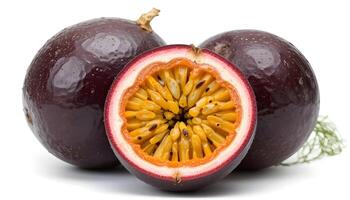 Passion Fruit Isolated on White Background photo