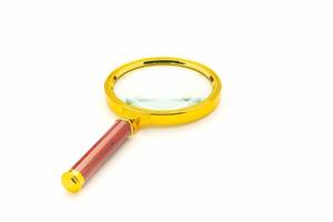 Magnifying glass isolated on a white background. photo