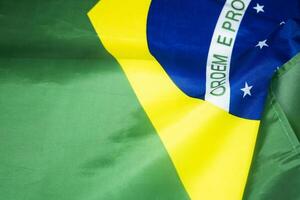 waving abstract fabric Brazil flag photo